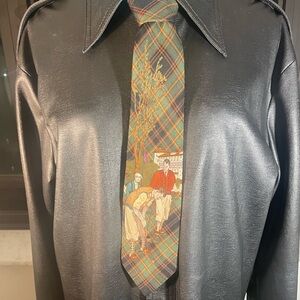Ralph Lauren Polo Tie  Pure Silk 'The Putt'  Vintage  USA Made   Beautiful